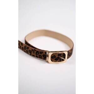 NEW NONCHALANT LABEL women's vince leather belt in cheetah